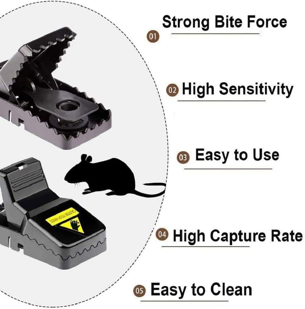 Heavy-Duty Black Mouse Trap 🐭💥 | Safe, Reusable & Powerful Grip